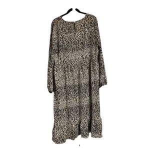 ASOS Curve Urban Threads Plus leopard print maxi dress